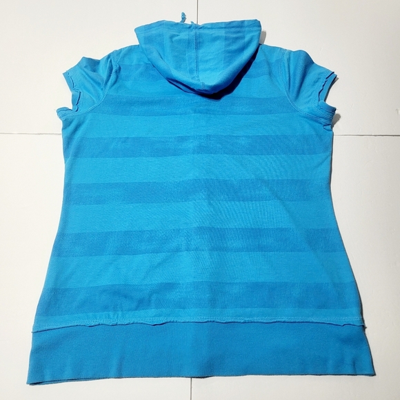 Dressbarn Blue Floral / Striped & Silver Embellished Sweatshirt (XL) - Picture 2 of 8